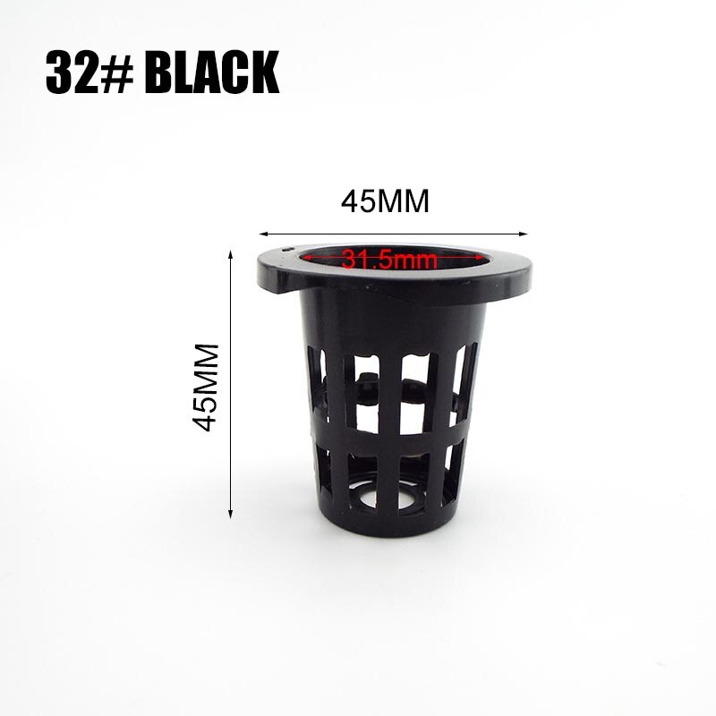 10Pcs Hydrocultuur Kolonisatie Mesh Pot Netto Cup Mand Hydrocultuur Aeroponic Planten Groeien Kloon Kwekerij Potten: NO.32 black