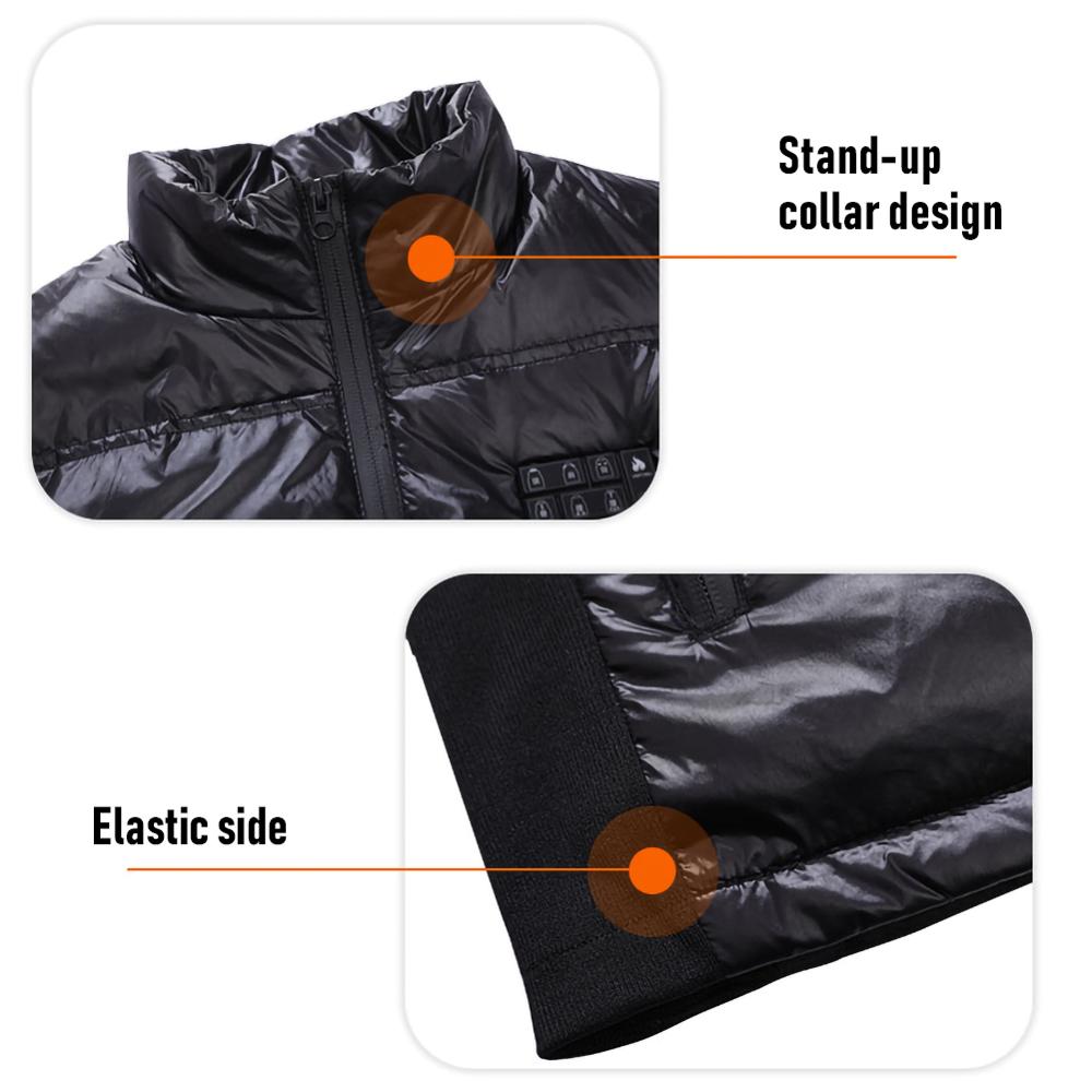 11 Areas Heated Vest Men Autumn Winter Smart Heating Vests USB Infrared Electric Heating Jacket Outdoor Flexible Thermal Clothes