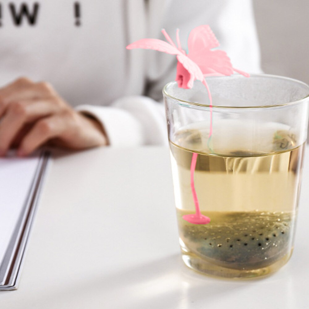 Food-grade Silicone Tea Bags Butterfly Tea Strainers Diffuser Herbal Loose Tea Infusers Filters Scented Kitchen Brewing Device