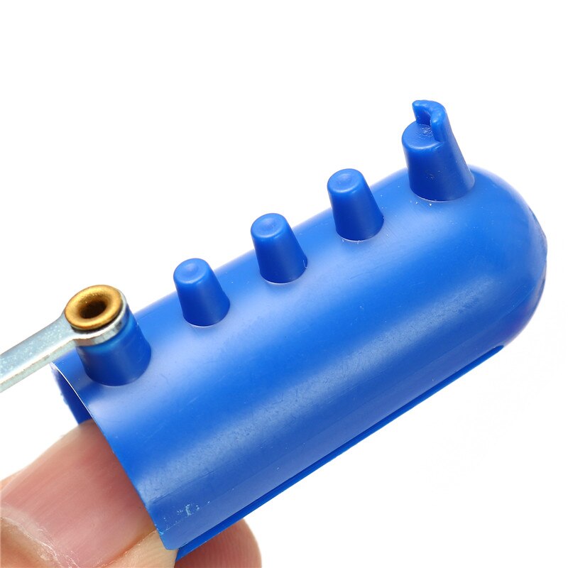 1pc plast fingerbøl syring trådkutter finger blad nål broderi trådbryter sytilbehør tilfeldig 4 x 2.5cm