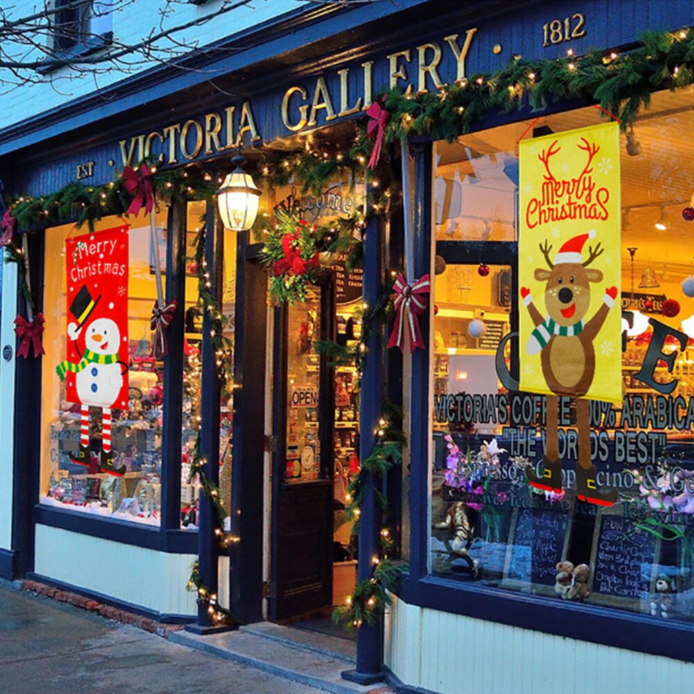 Christmas Fabric Wall Hanging Scroll Scroll Drawing Picture Restaurant Wall Fabric Hanging Hanging Cloth Multi-style