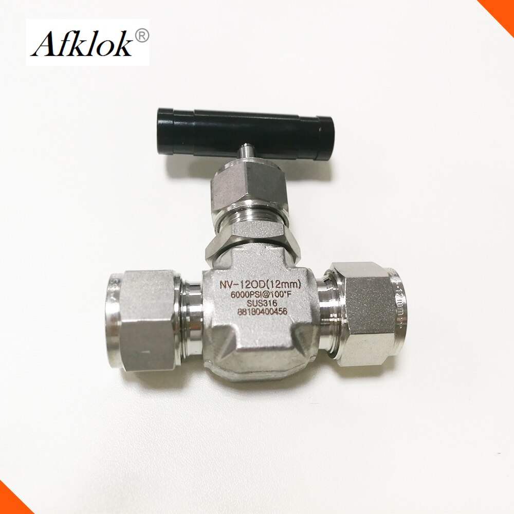 Hogedruk 6000PSI Mini Roestvrij Naald Valve 316 Buis End Klep