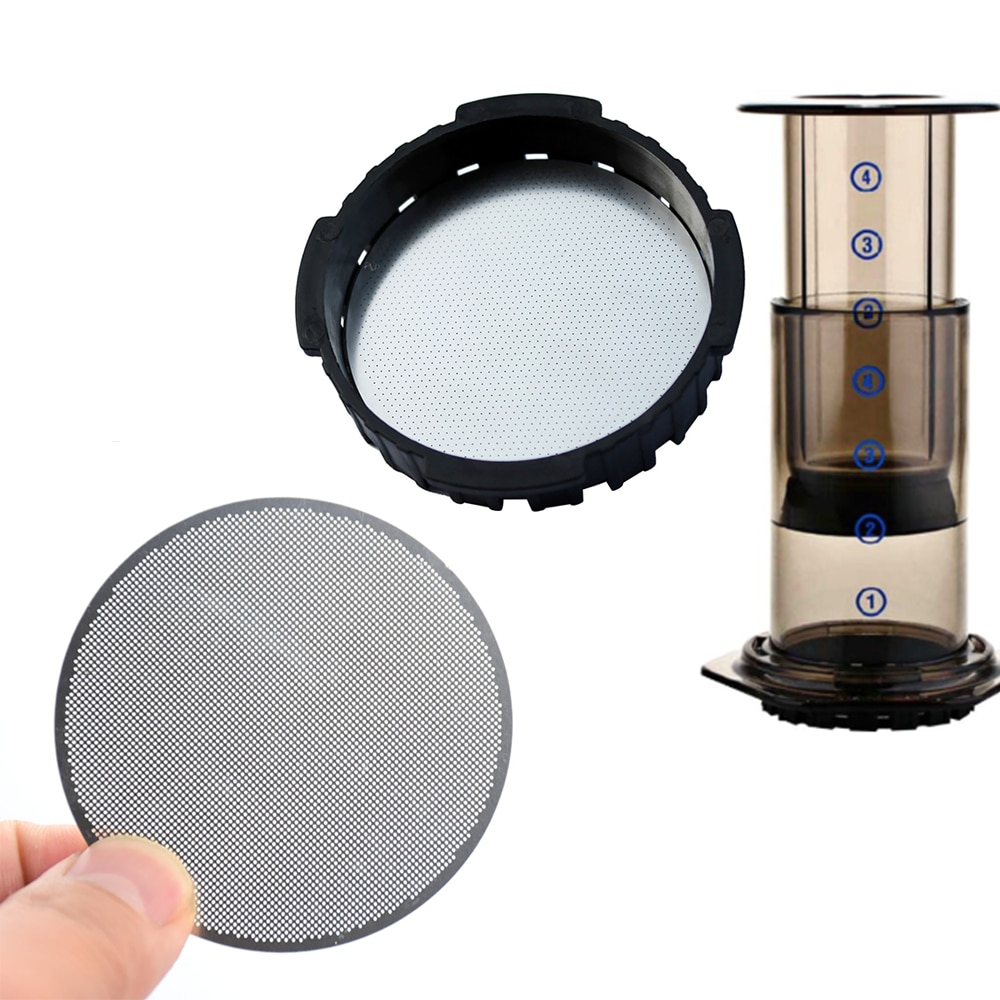 2 Stks/partij Koffie Metalen Filter Herbruikbare Roestvrij Stalen Filter Mesh Voor Aeropress Koffiezetapparaat Keuken Accessoires