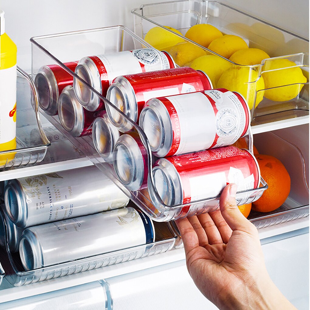 Refrigerator Storage Box Clear Kitchen Cabinet Drawer PET Egg Food Organizer Fruit Fresh-keeping Container Drink Box