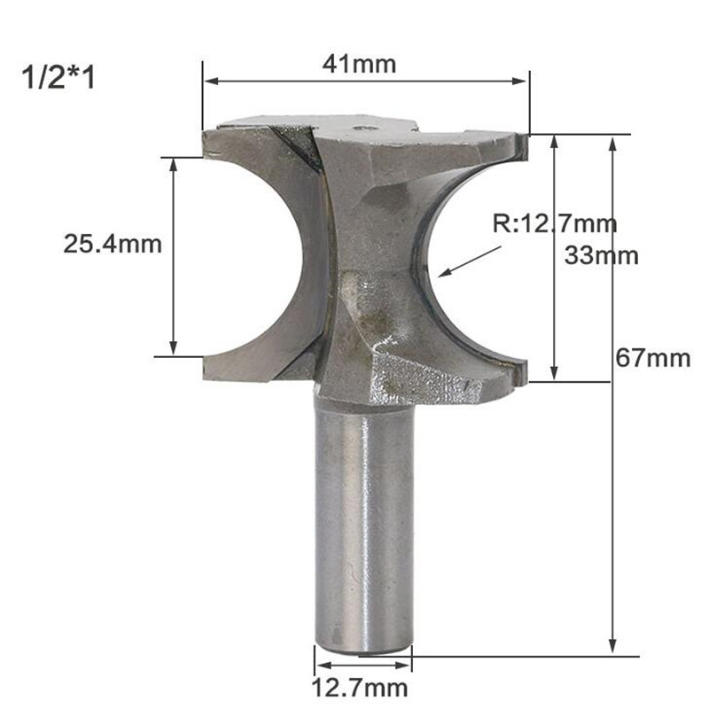 Vhm Halfronde Frees Hout Router Bit Arc Messen CNC Houtbewerking Gereedschap voor Hout Fresas Para Madeira: 28Mm