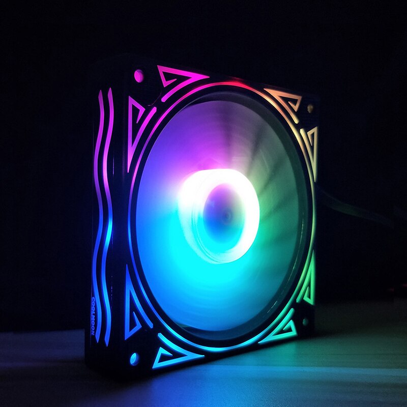 Colorful 120mm fan Computer LED Fan Water Cooler Cooler Fan Case Glare Red Blue Green White Cooler Fans Cooling RGB Case Fan CPU