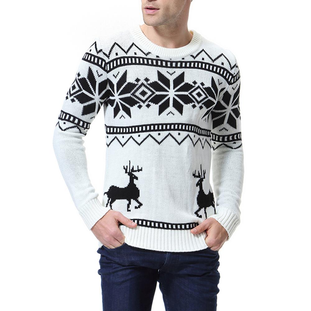 Mann genser varm casual strikkede pullover gensere