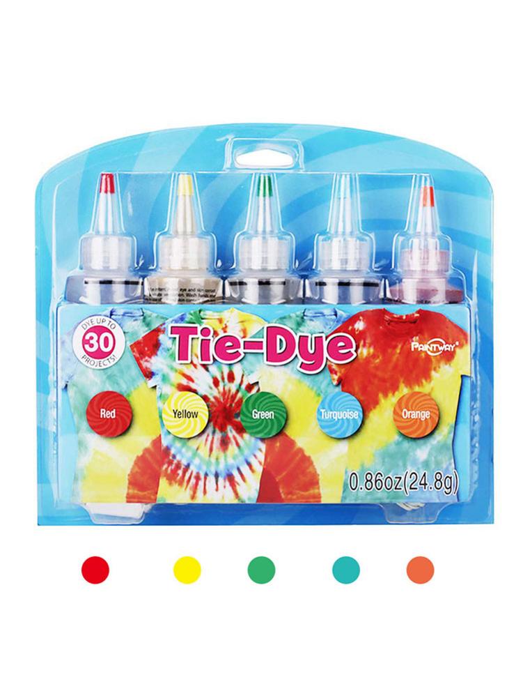 5 kleuren tie-dye kit katoen linnen kledingverf niet-giftige diy verfkit verfkleuren kunst kleding voor verfverf: C kleur 3