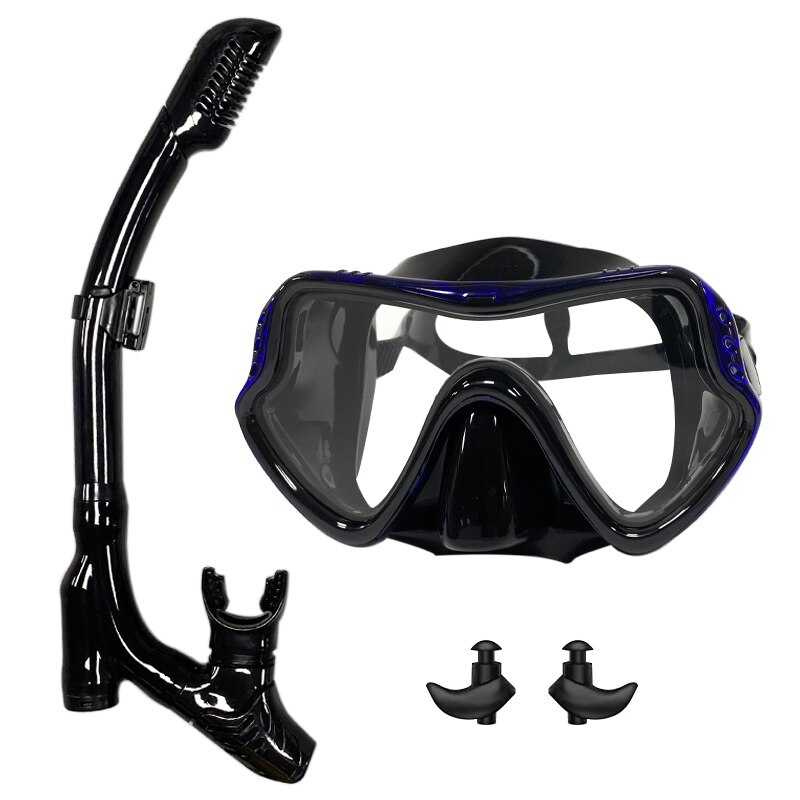 QYQ Tauchmaske, professionelle Schnorchel-Tauchmaske und Schnorchelbrille, Brille, Tauchen, Schwimmen, leichtes Atemschlauch-einstellen, Schnorchelmaske: Grün