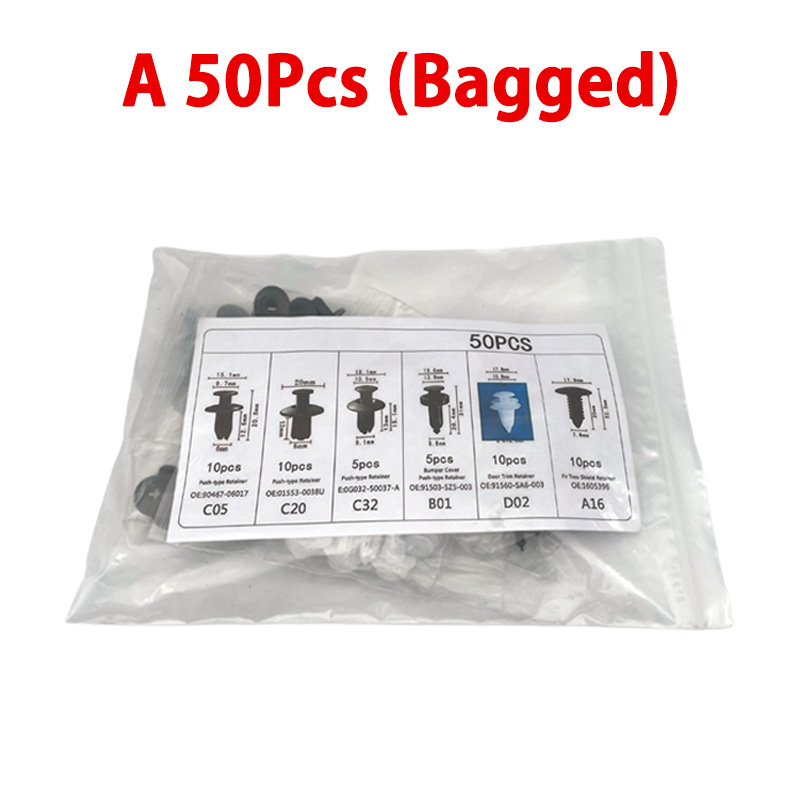 Clip de sujeción automático, pasador de retenedor de empuje para carrocería de coche mixto, remache, Kit de sujeción de Panel embellecedor de puerta de parachoques, Clips para coche, embalaje de caja o bolsa: Marrón