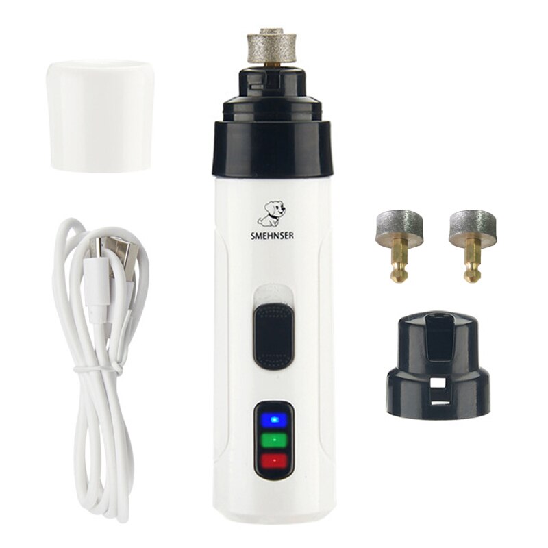 Nagel Clipper Für Hunde Nagel Clippers Haustier Grinder Kurze Unhas Gato Für Katzen Hund Nagel Clipper USB Tier Pflege Trimmer geräuscharm: New Set and 2 Head
