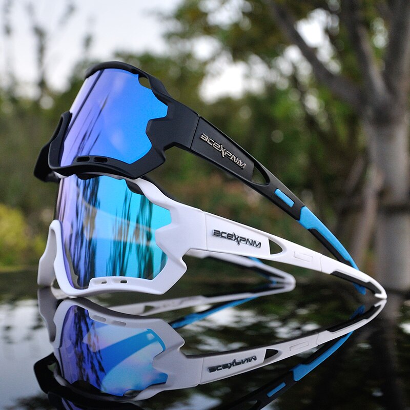 ACEXPNM Neue Polarisierte Radfahren Brille Mountainbike Radfahren Gläser Outdoor Sport Radfahren Sonnenbrille UV400 Brillen 4 Objektiv