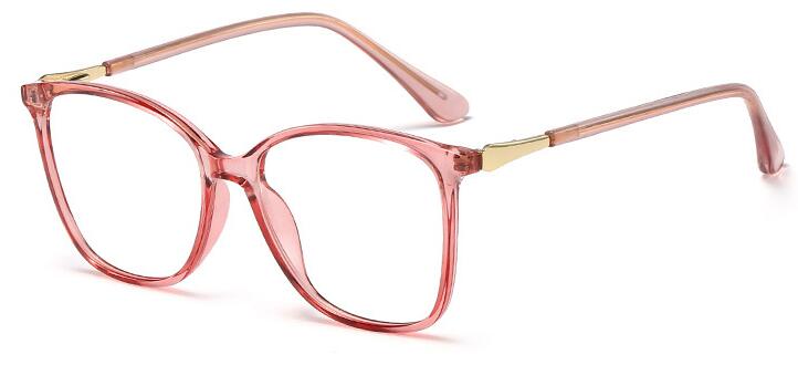 Pearl white Glasses Frame Men Women Oculos De Grau Vintage Clear Lens Eyeglasses Reading Myopia Glasses Cat Eye Big Eyewear: C3 clear red