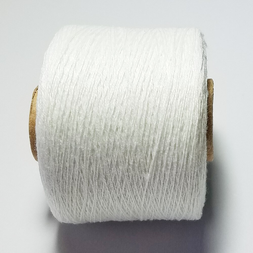 Hilo de lino blanco 500 m/rollo, hilo fino para coser, tejer, bordar, crochet, accesorio DIY