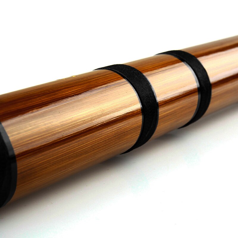 Flauta de bambú con clave C D E F G, instrumentos musicales de línea negra, instrumento tradicional de viento de madera chino hecho a mano, fácil de aprender