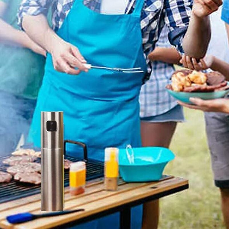 Verbeterde olijfolie-verstuiver, roestvrijstalen oliedispenser, spuitfles voor het spuiten van azijn in de keuken, koken, salades, barbecues