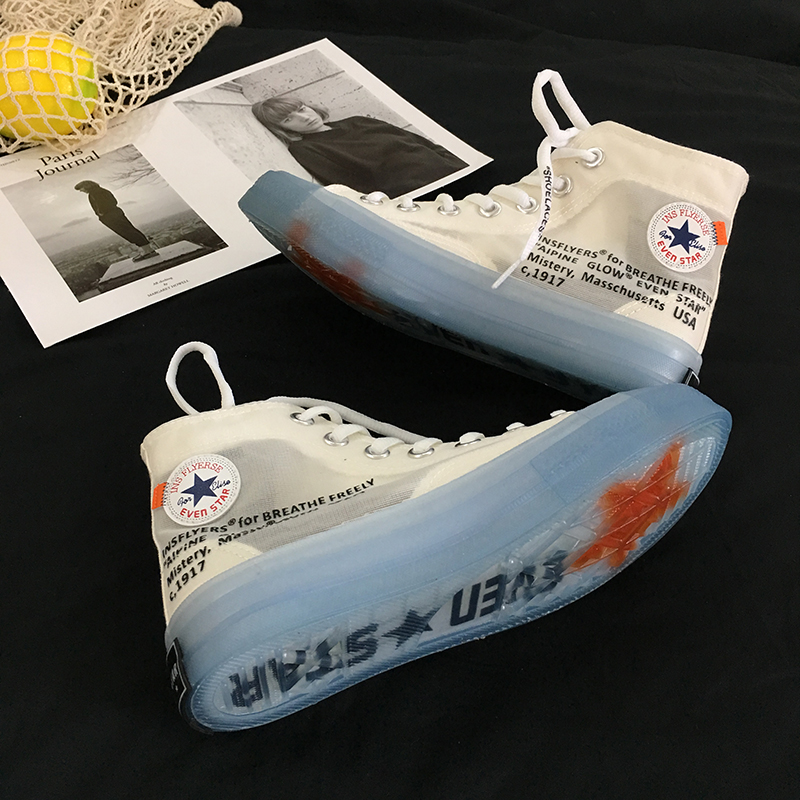 Blauw Kleur Vrouwen Platte Sneakers Met Dezelfde Casual Schoenen Leisure Liefhebbers Unisex Sneakers Ademend Gaas Zachte Canvas Schoenen