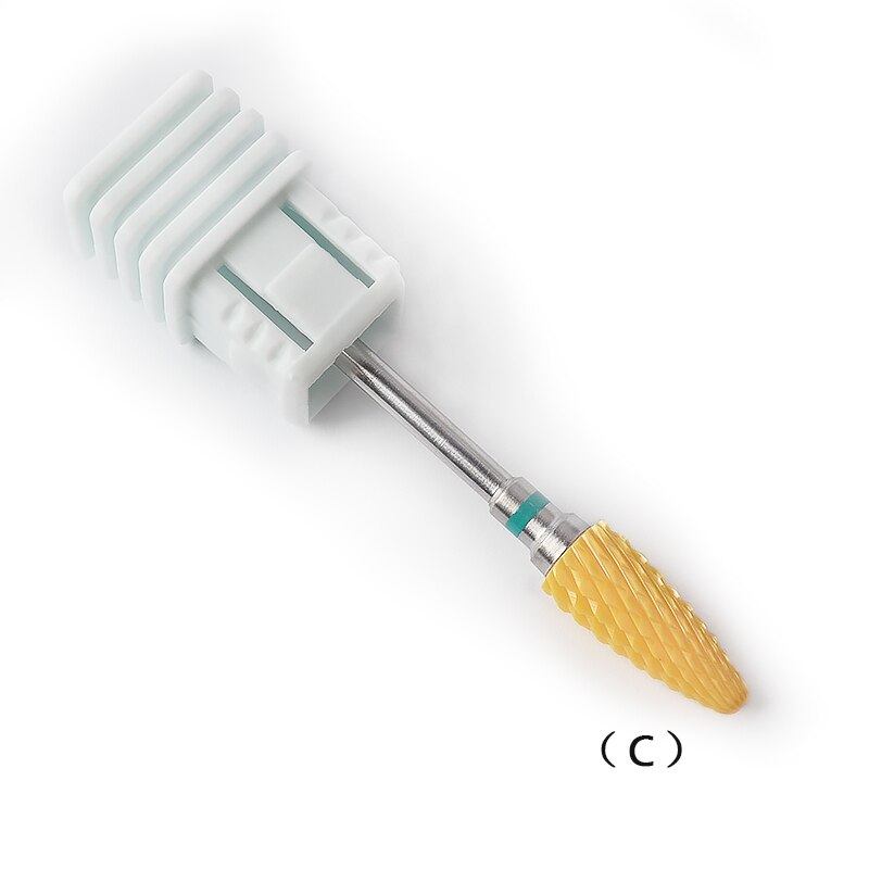 Keramische Nail Boor Accessoires Geel Keramiek Schuren Cap Voor Nails Art Brocas De Unha Manicure Manicure Gereedschap