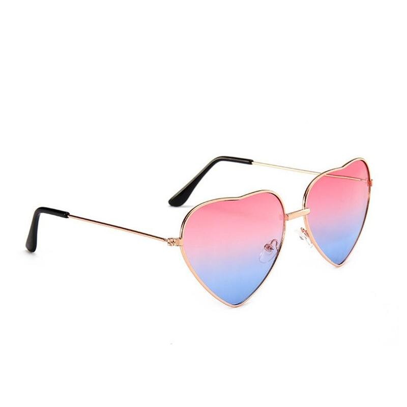 Gafas de sol Retro de Metal con forma de corazón para mujer, bonitas gafas de sol sexis con forma de amor, gafas de Vintage, accesorios de a la Gradien