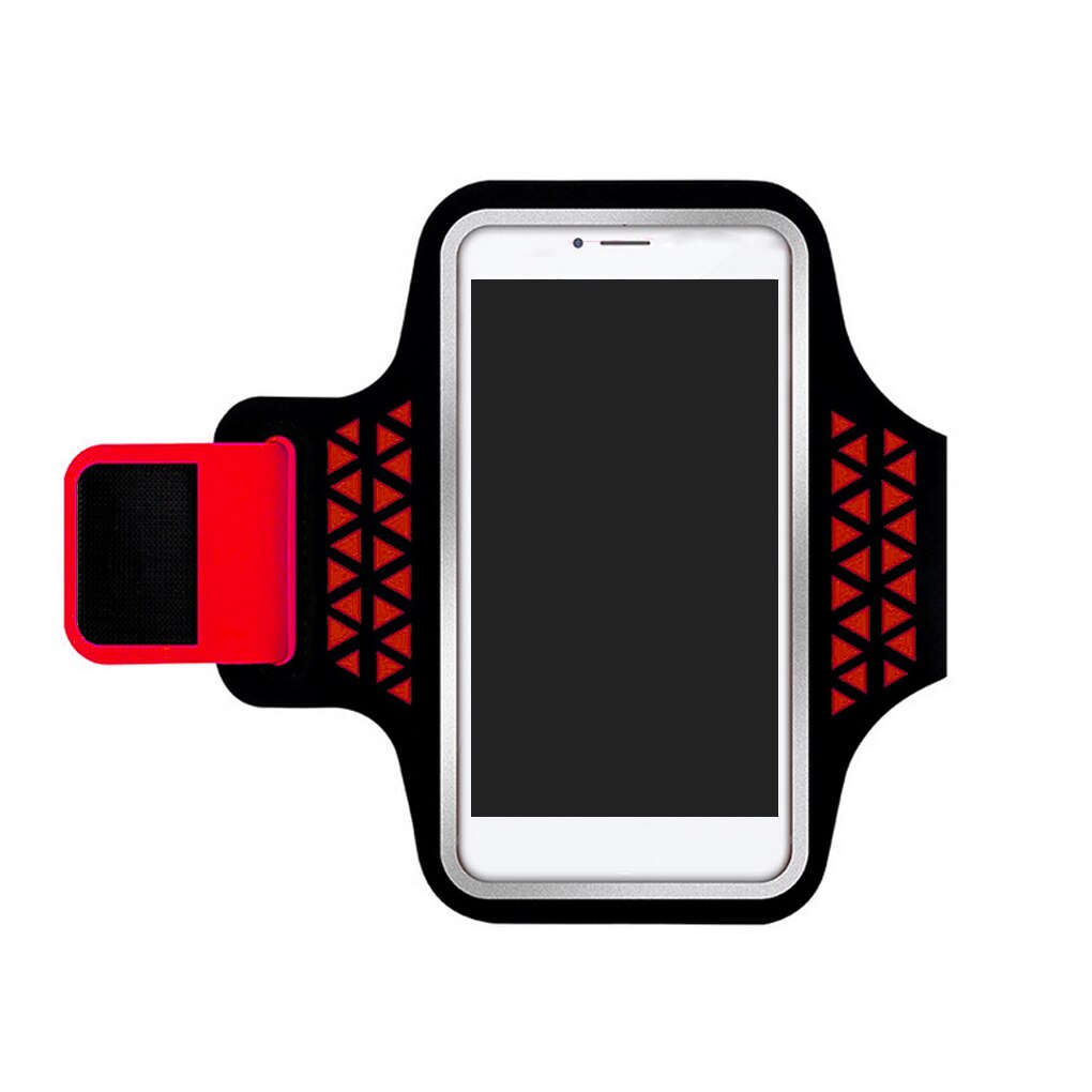 Elenxs braçadeira de armazenamento do telefone correndo esportes pacote de pulso ao ar livre jogging bolsos caminhadas ciclismo saco leve: Red 5.7 inch