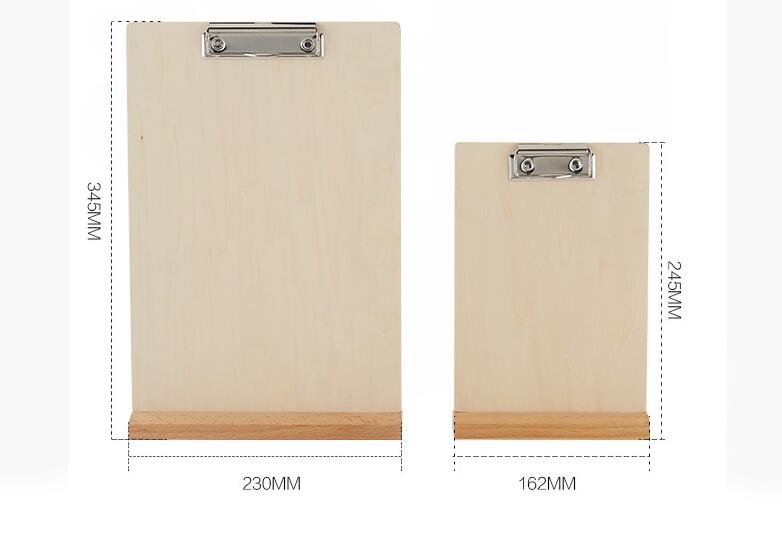 A4/ A5 Wooden Paper Clip Plate Stand Restaurant Menu Display Table Desk Top Sign Price List Paper Sheet Poster Snap Photo Clip