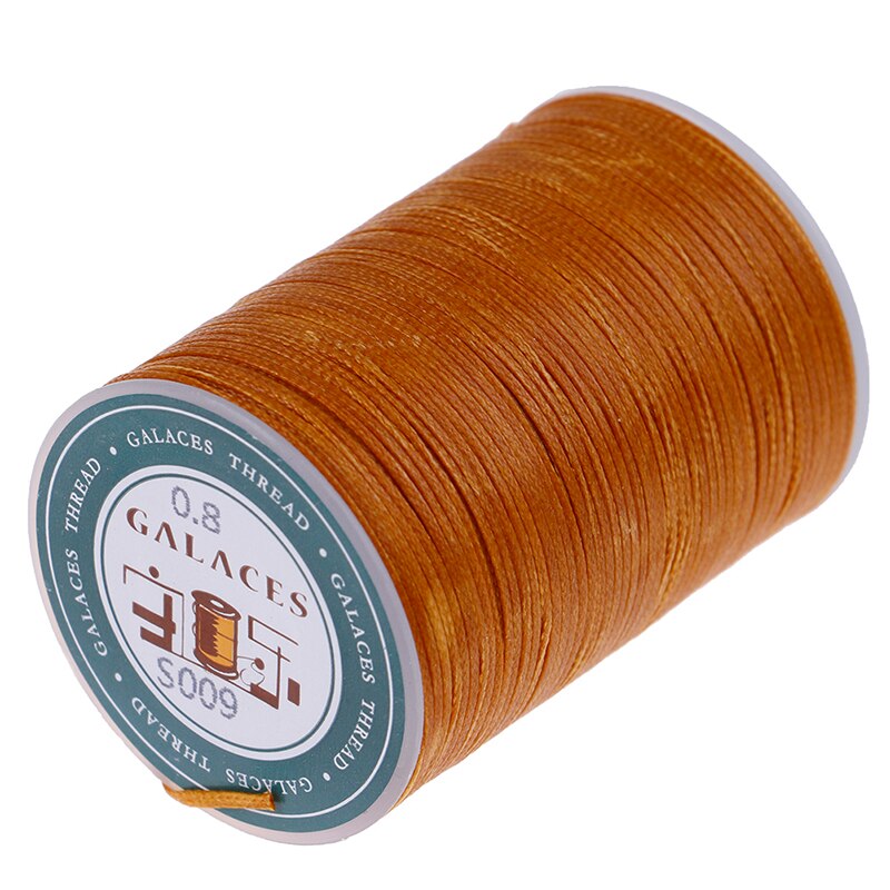 Grand fil à coudre Polyester cordon ciré fil cuir 0.8mm pour bricolage outil couture à la main fil multicolore 90 mètre: B