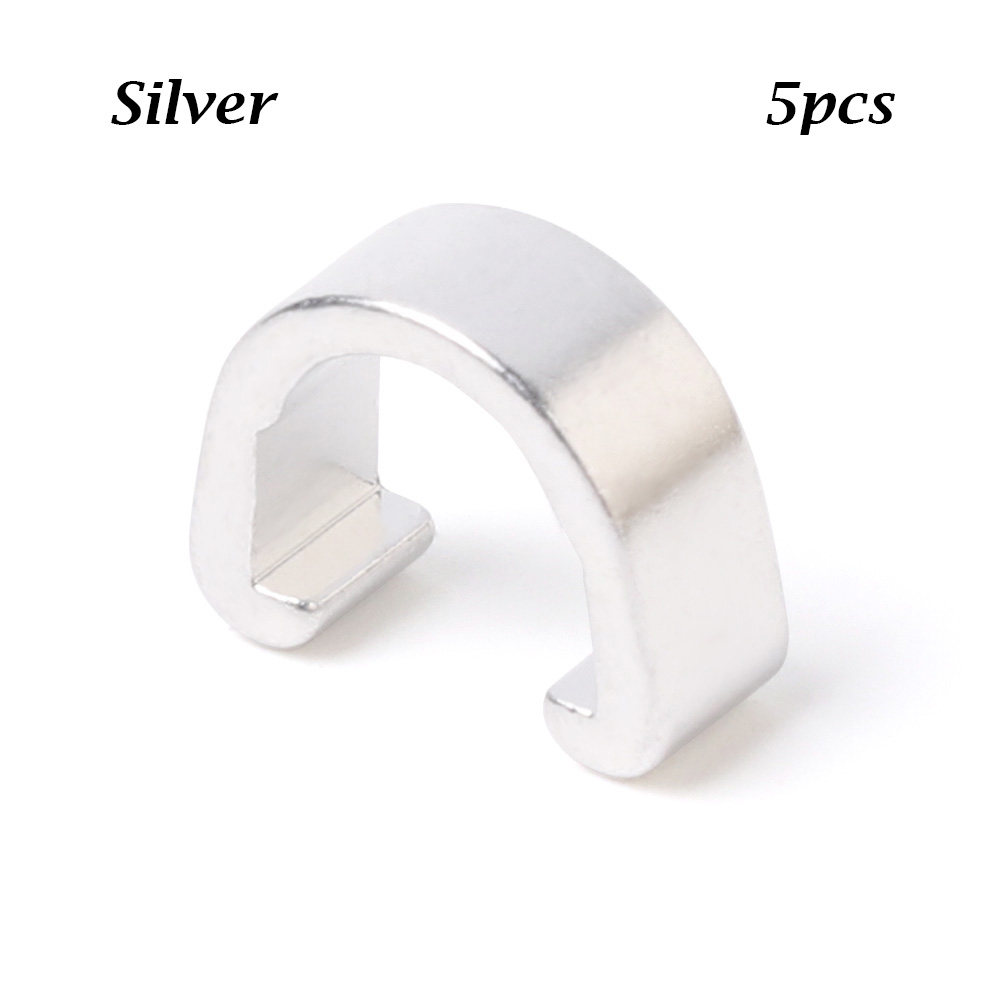 5Pcs Aluminum Alloy MTB Bike C Shape Clips Bicyle Housing Hose Brake Cable/Line Buckles Case Outdoor Cycling Clasps Parts: Silver