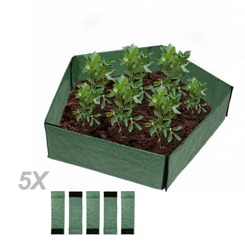 Mobile Polygonal Flowerbed Garden Box, Heavy Duty Planter Box Bed for Growing Flowers, Succulents Or Vegetables K0AB