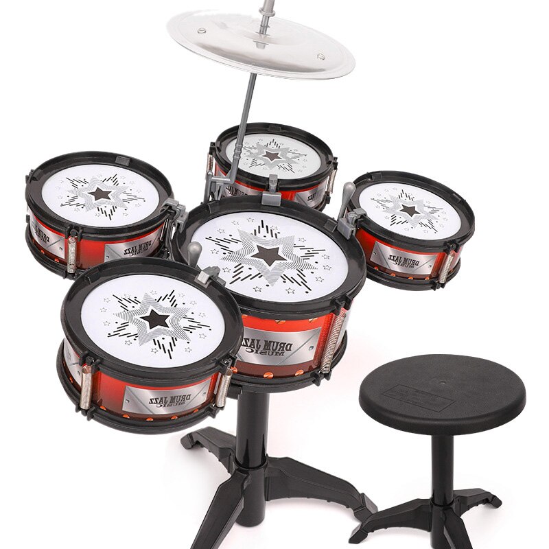 Draadloos instrument speelgoed voor meisjes jongen baby klassieke jazz drum drumstel kinderen musical verjaardag kinderfeest liedje: Default Title