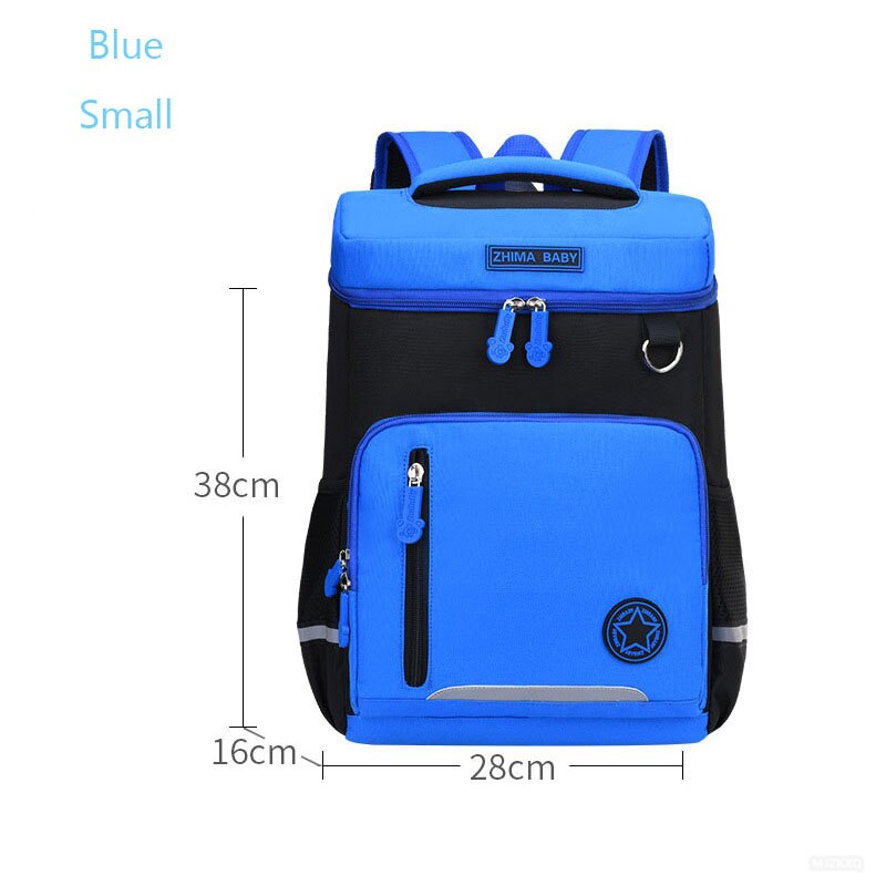 Children School Bags Boys Girls Kids Orthopedic School Backpack Schoolbag Waterproof Backpacks Primary School Back Pack: Blue small