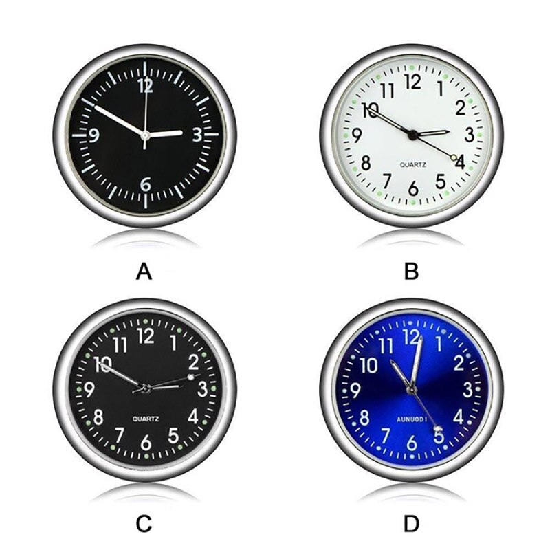 Reloj luminoso para coche, Mini automóvil, cronógrafo Digital interno, mecánico, de cuarzo, adorno automático, accesorios para coche,