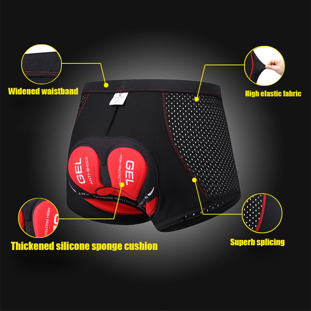 Upgrade Cycling Shorts Mesh Cycling Underwear Gel Pad Shockproof Cycling Shorts Underpants MTB Bike Underwear