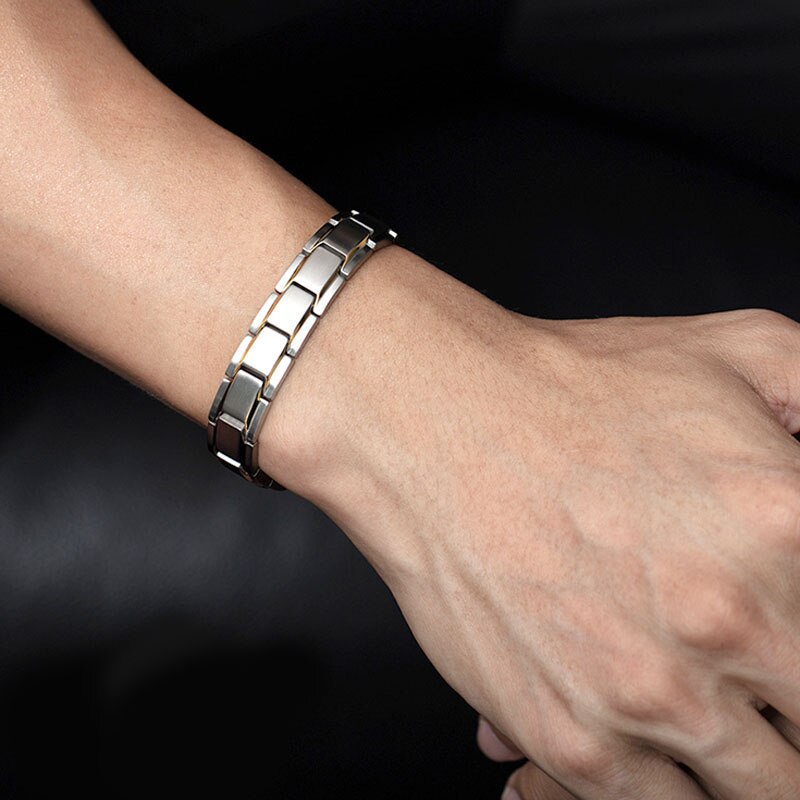 Mannen Vrouwen Rvs Gezondheid Magnetische Armbanden Power Therapie Armbanden voor Artritis Polsband Verstelbare