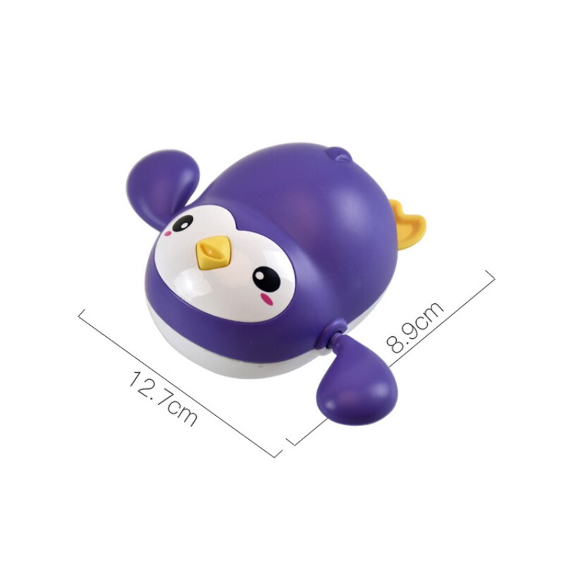 Leuke Bad Speelgoed Cartoon Dier Badkamer Spelen Water Pinguïn Hippo Kip Klassieke Baby Water Speelgoed Wond-Up Keten Clockwork