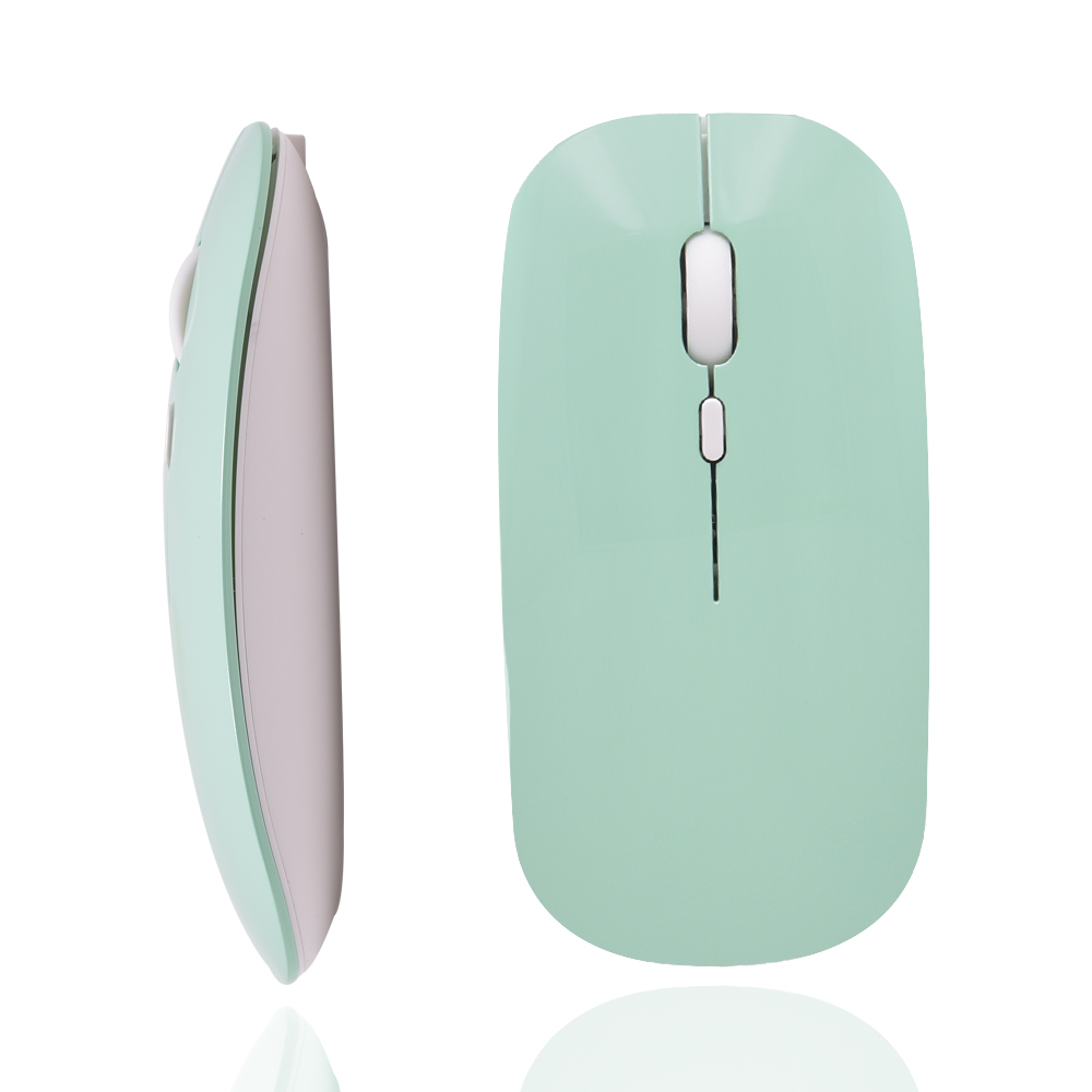 5.0 BT sans fil souris pour Apple iPad 10.2 9.7 5th 6th 7th 8th 9th génération d&#39;air 3 10.5 Pro 11 12.9: Light  Green