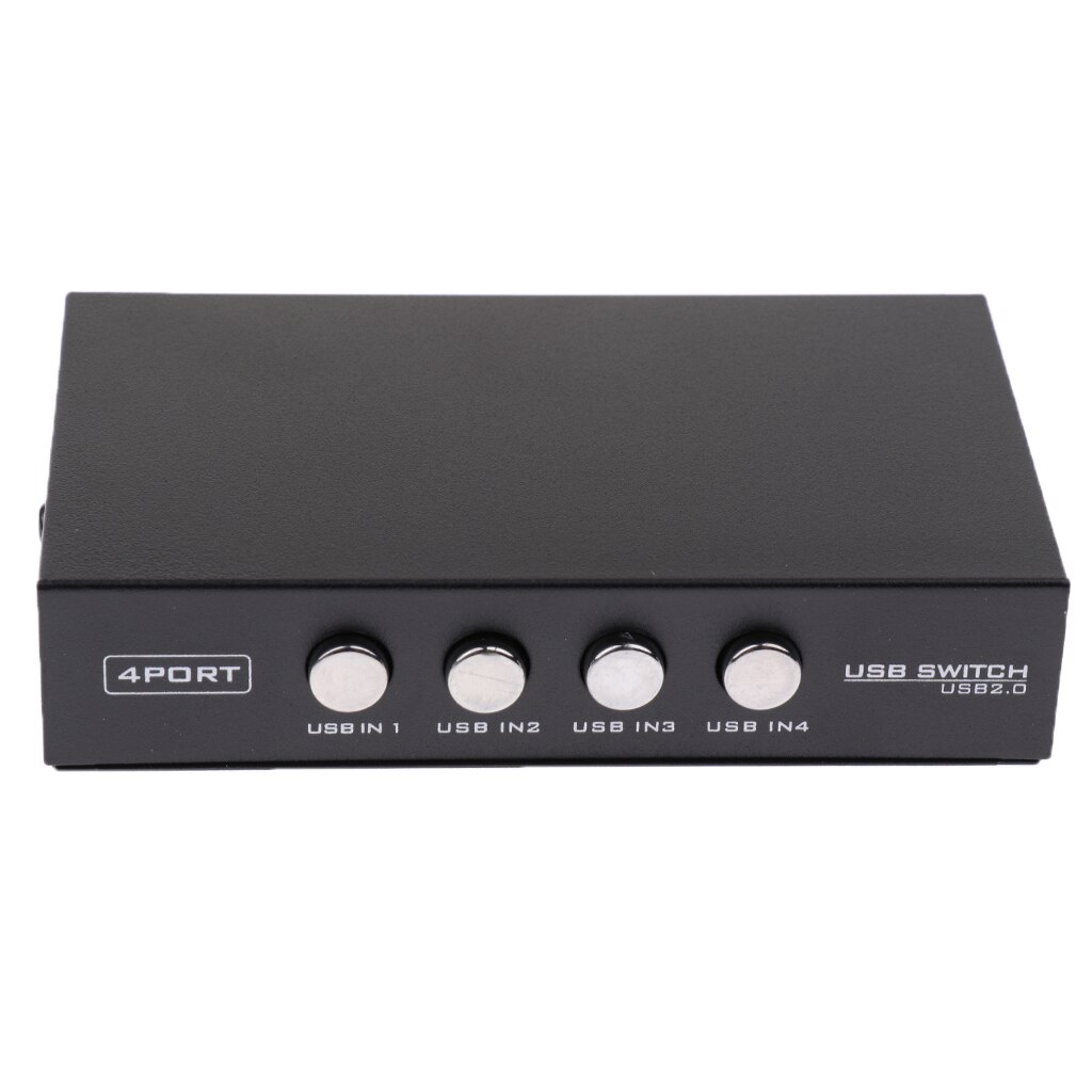 Scanner Printer Switch, 4 Port USB 2.0 Manual Sharing Switcher Hub, 4 PC to 1 USB Device Splitter Adapter