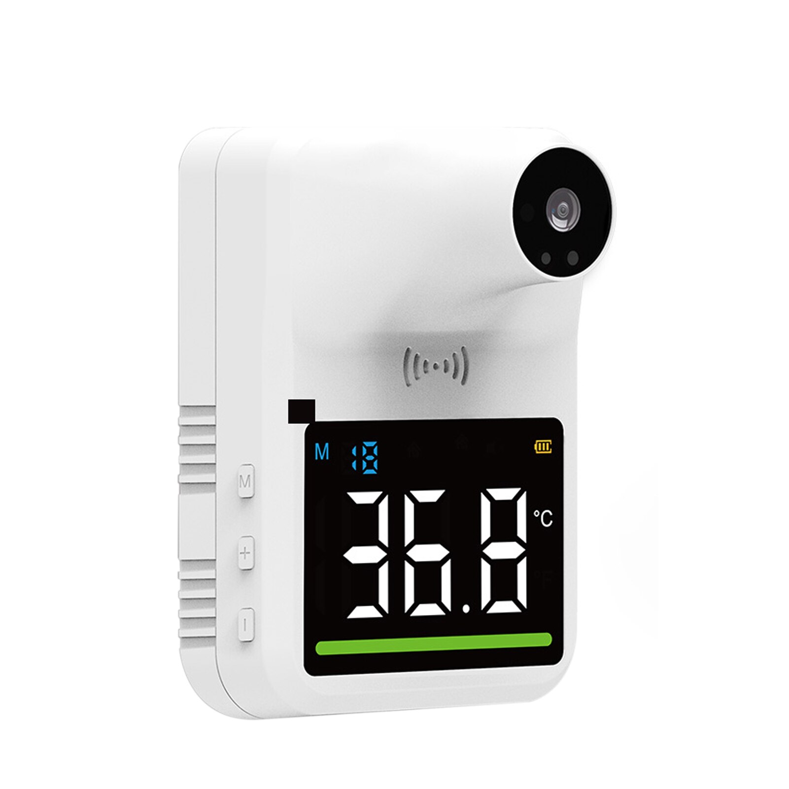 Wall-mounted infrared thermometer, body temperature scanner 0.5S rapid test Non-contact thermometer with fever alarm for offices