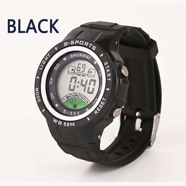 Uthai CE02 Kids Kinderen Horloge Elektronische Quartz Horloge Voor Jongen Meisje 50M Waterdicht Student Sport Horloges Kleurrijke Reloj: Black