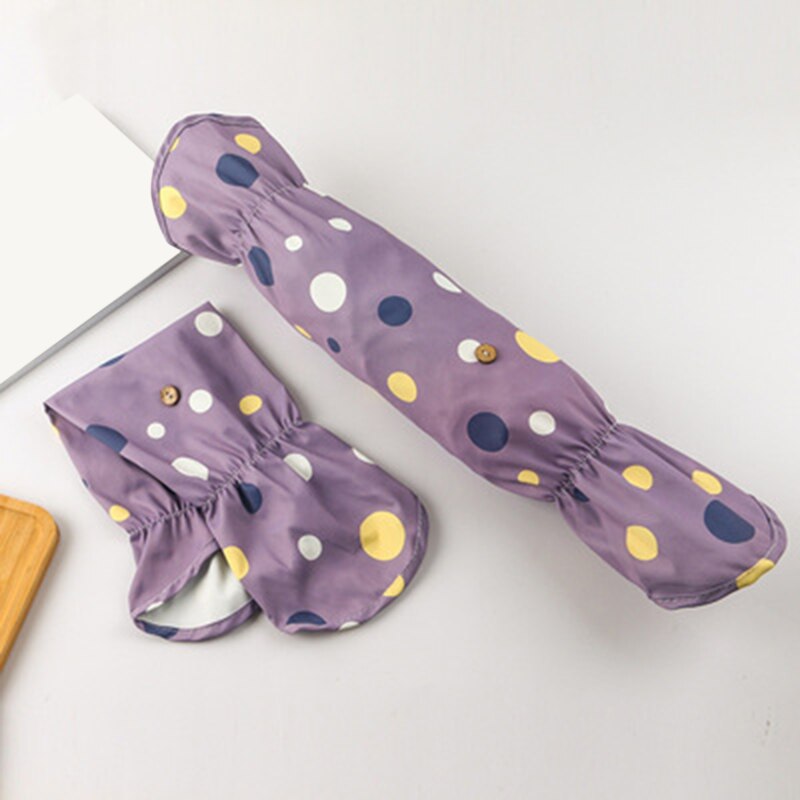 Arm Sleeves Covers Reusable Waterproof Arm Protector Protective Oversleeves For Cooking Working Oversleeves: Purple