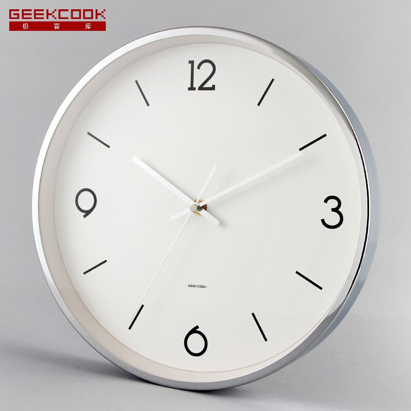 Modern Metal Wall Clock Silent Gold Silver Luxury Wall Clocks Kitchen Clock Large Wall Watches Home Decor Duvar Saati FZ767: Silver
