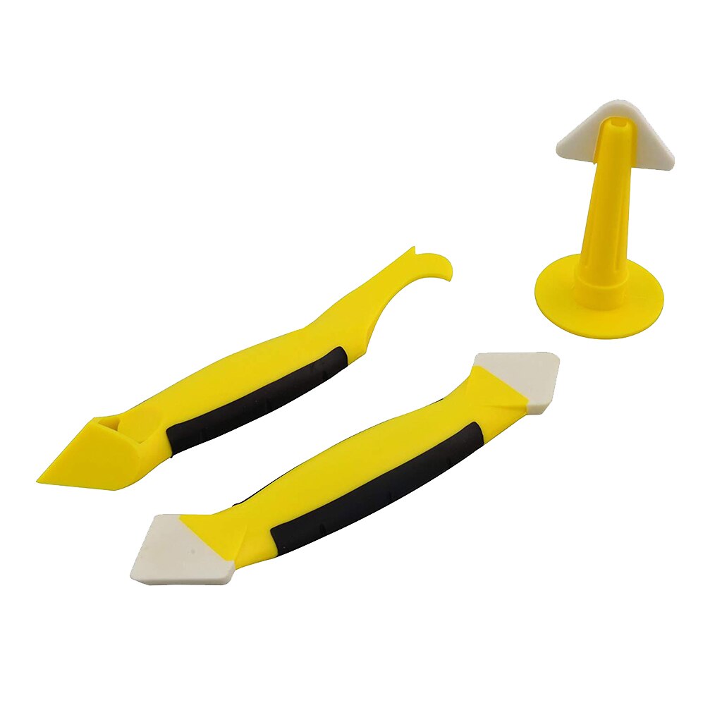 Silicone Sealant Caulking Tool Kit, Caulking Tool Kit Scraper / Caulk Remover / Nozzle for Bathroom Kitchen Floor Cornor