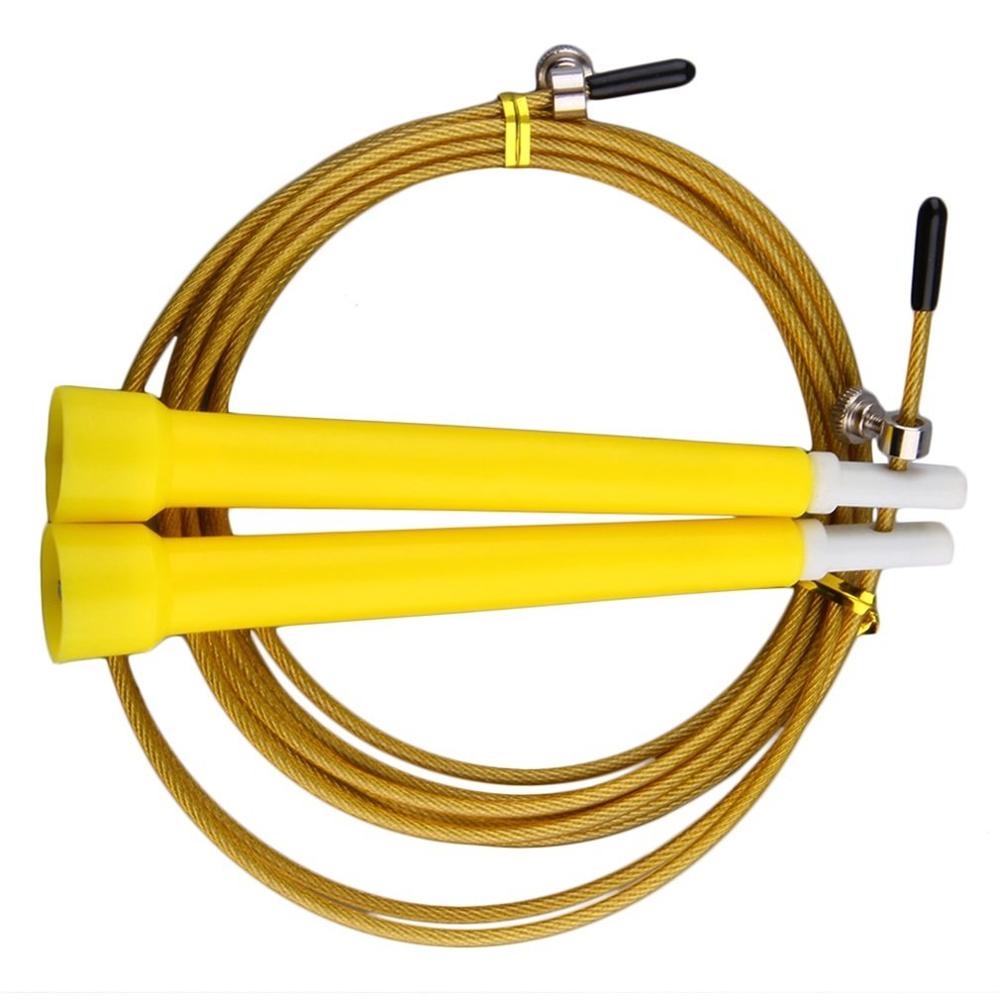 Cable Steel Jump Skipping Jumping Rope Speed Fitness Rope Cross Fit MMA Boxing Training Equipments Sports Exerciser: yellow