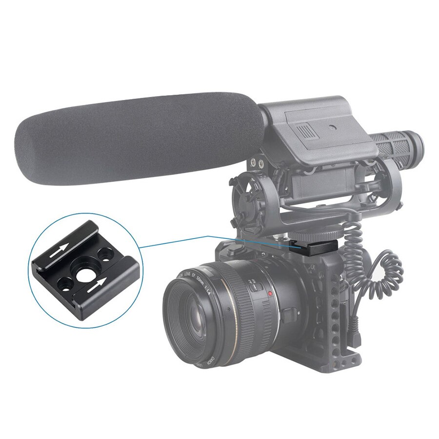 MAMEN DSLR Camera Cold Shoe Mount Bracket W/ 1/4" Screw Hole For Camera Flash Light Microphone Monitor Attach Quick Release