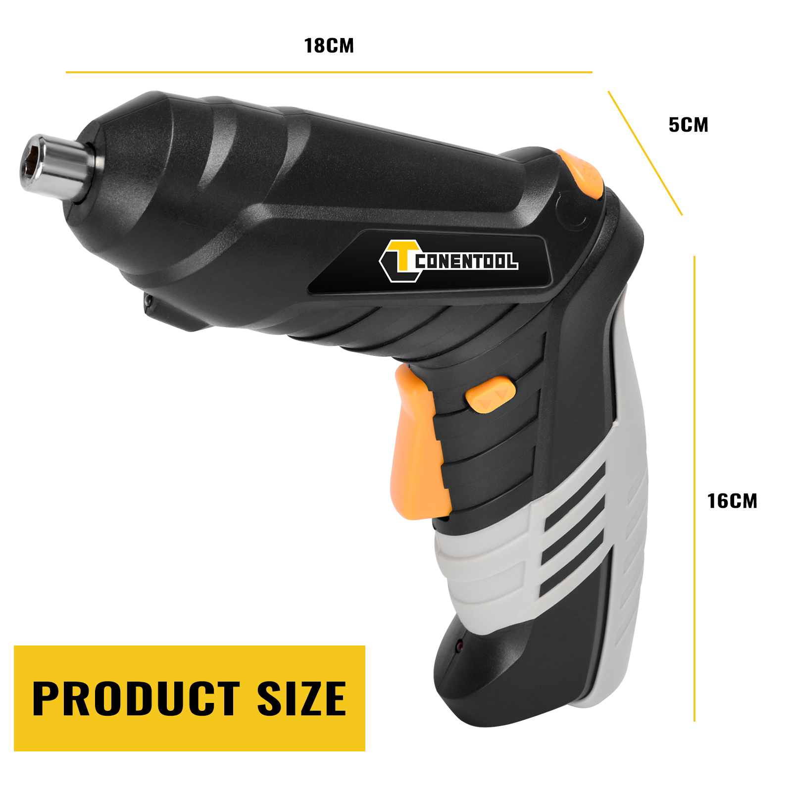 CONENTOOL Screwdriver 3.6V Cordless Electric Screw Driver Rechargeable Battery Mini Drill Adjustable Switch Power Tool Portable