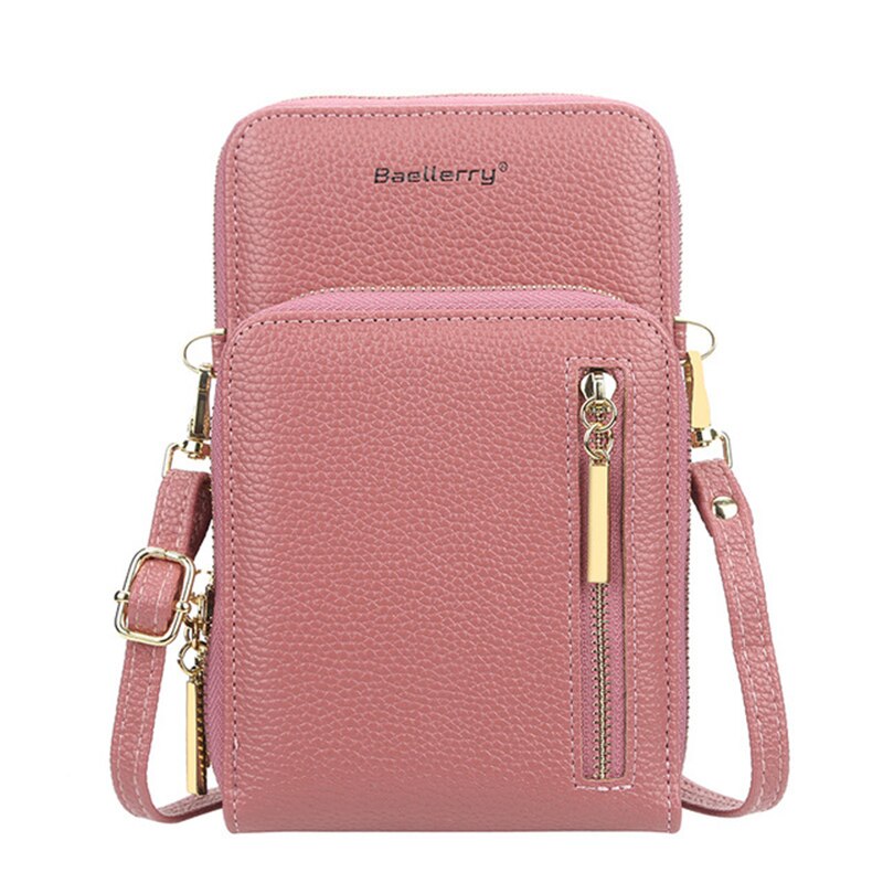 Neue frauen Schulter Taschen PU Leder Mini Telefon Tasche Damen Große Kapazität Multi-schicht Umhängetasche Umhängetaschen für Frauen