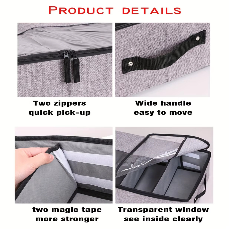 Fabric dust-proof and moisture-proof transparent folding shoe box, a space-saving shoe cabinet for home use, and a perfect stora