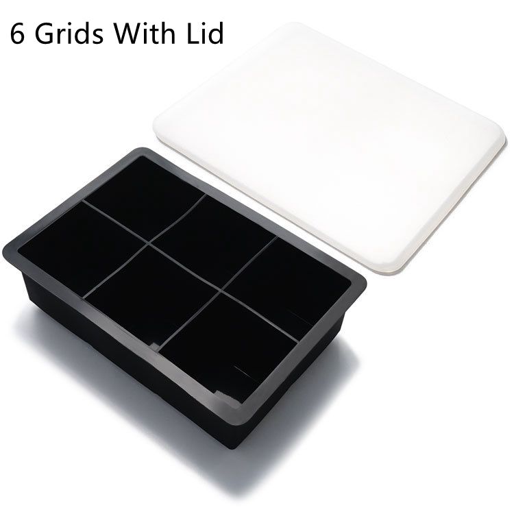 De silicona fabricante de cubitos de hielo de panal de bandejas de cubitos de hielo de silicona molde de hielo para whisky de formas para hielo dulce pastel Chocolate moldes: 6 grids