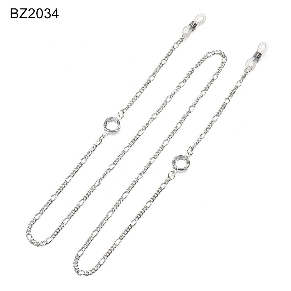 Pearls Sunglasses Chains for Women Metal Charms Eyeglasses Lanyard Necklace Glasses Holder Strap Cord Eyewear Retainer: BZ2034