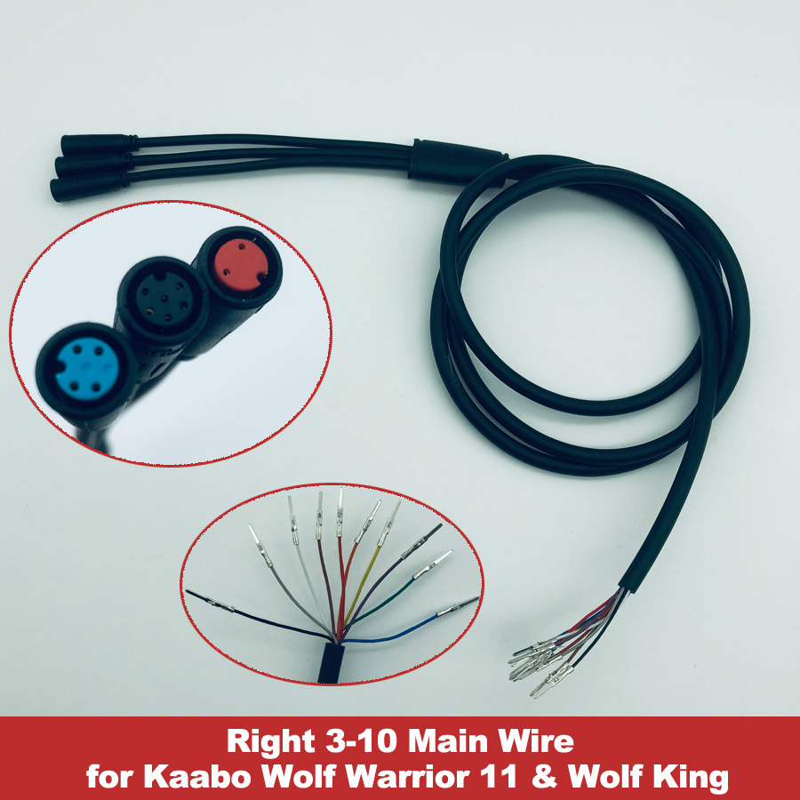 Wolf GT Main Wire Cables Mainline TFT Minimotors Line for Kaabo Wolf King Warrior GT PRO PRO+ Electric Scooter: green