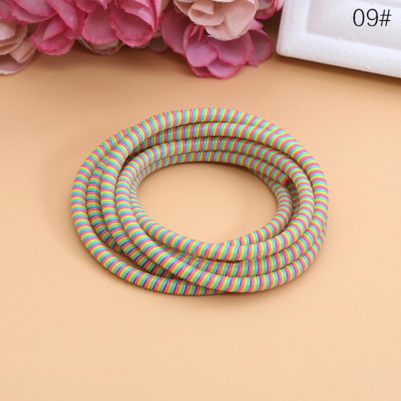 1.4m kabel opruller wire beskyttelse etui data linje beskyttelse fjeder reb garn til iphone android usb ladekabel cover: 08